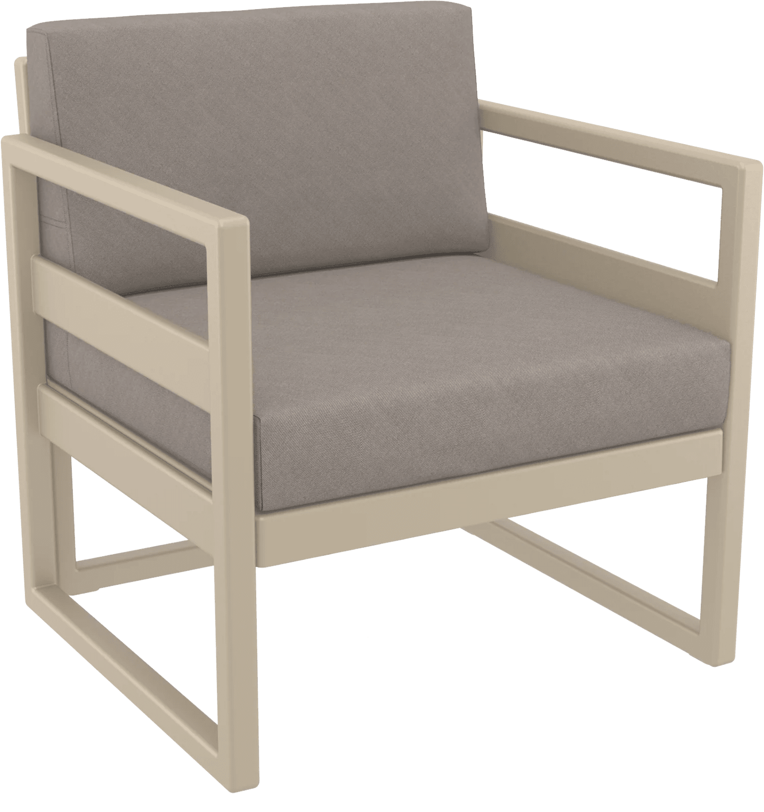 Siesta Mykonos Lounge Armchair Taupe Light Brown | Office Furniture Designs