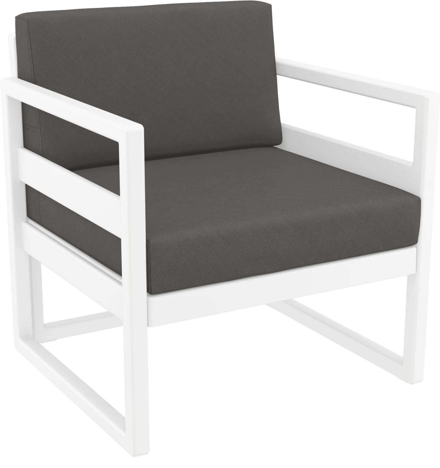 Siesta Mykonos Lounge Armchair White Dark Grey | Office Furniture Designs
