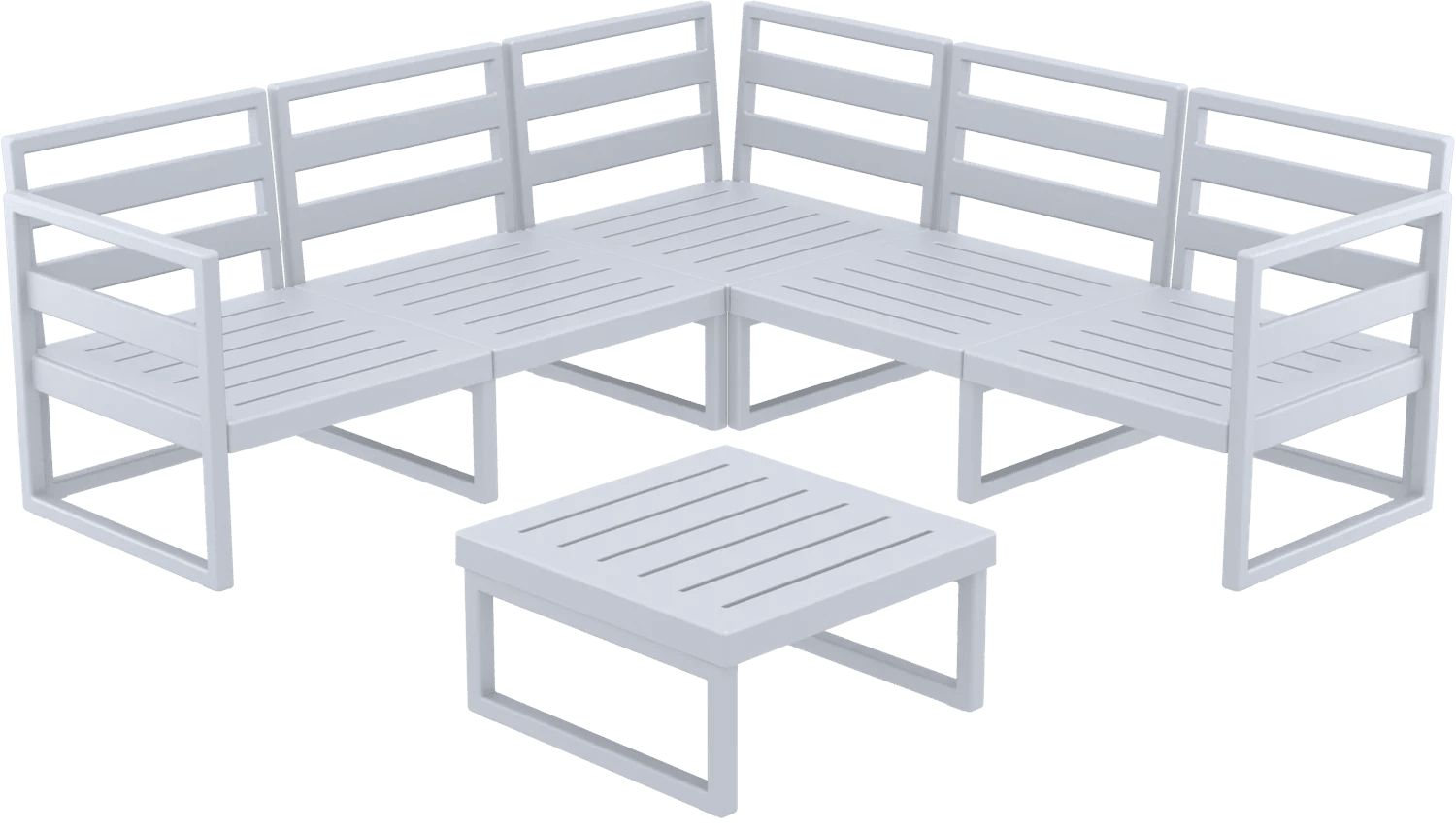 Siesta Mykonos Lounge Corner Sets Silver Grey None | Office Furniture Designs