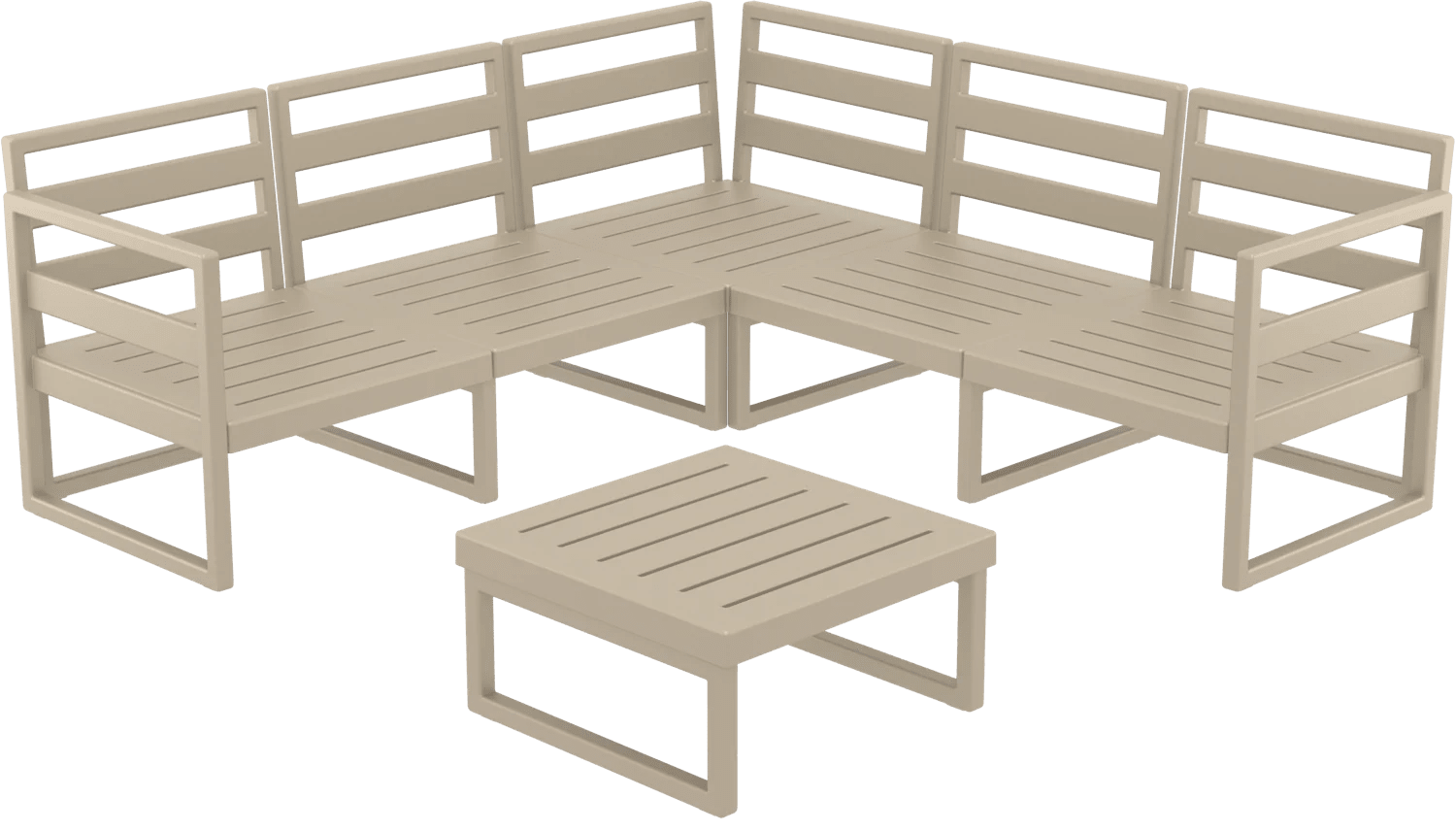 Siesta Mykonos Lounge Corner Sets Taupe None | Office Furniture Designs