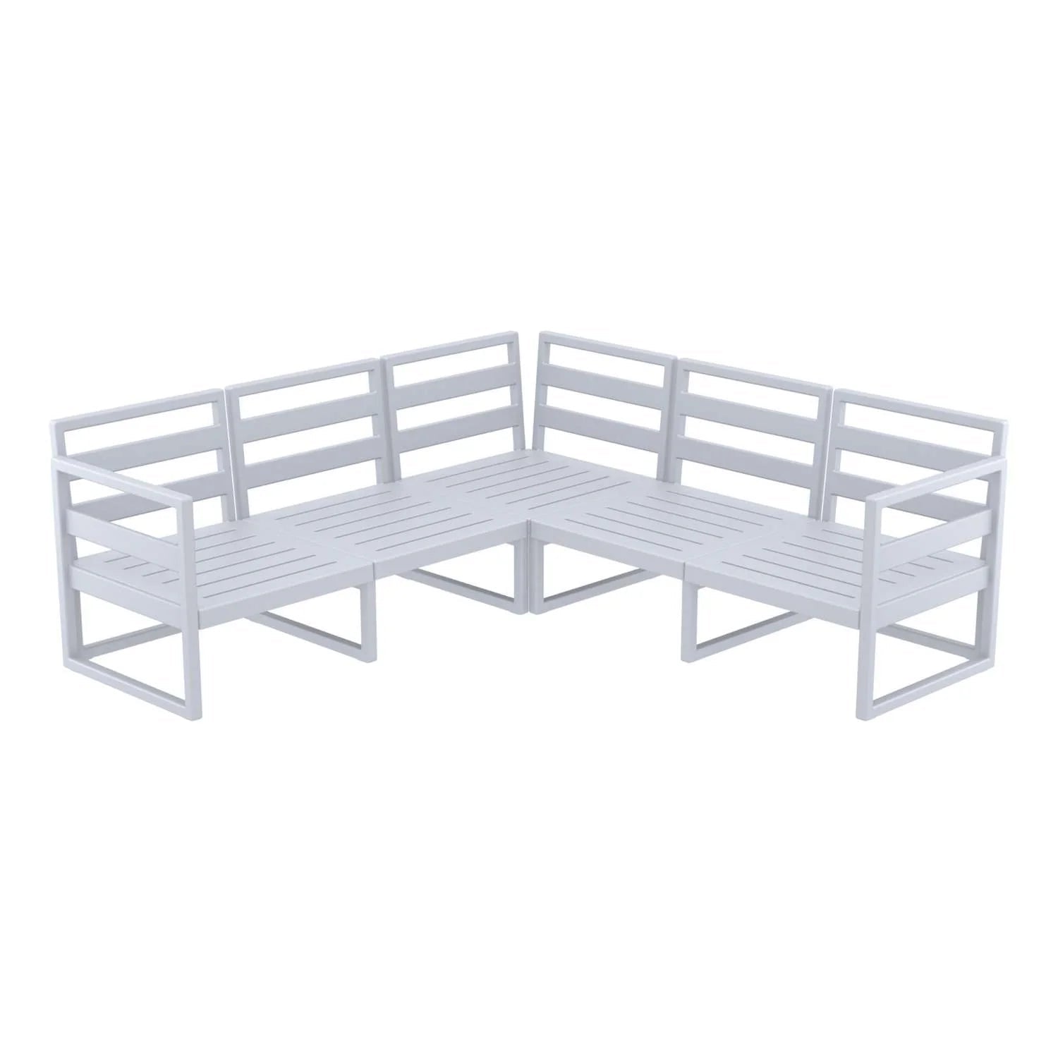 Siesta Mykonos Lounge Corner Silver Grey None | Office Furniture Designs