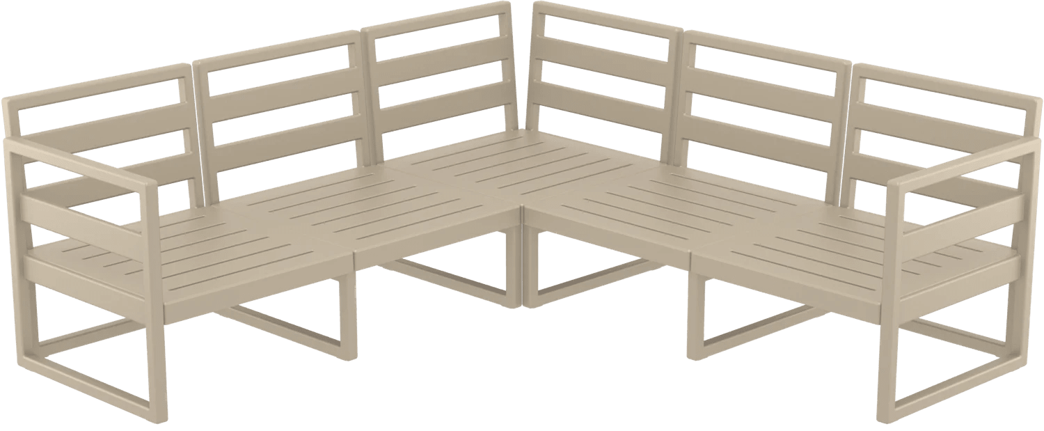 Siesta Mykonos Lounge Corner Taupe None | Office Furniture Designs