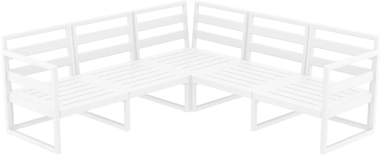 Siesta Mykonos Lounge Corner White None | Office Furniture Designs