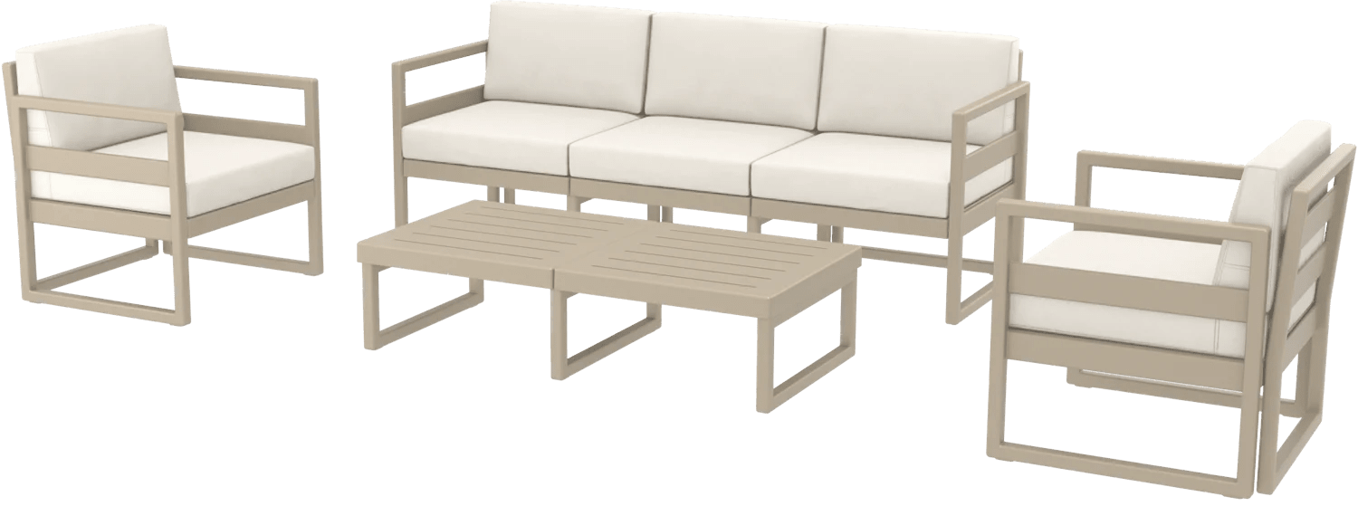 Siesta Mykonos Lounge Sets XL Taupe Beige Cushions | Office Furniture Designs