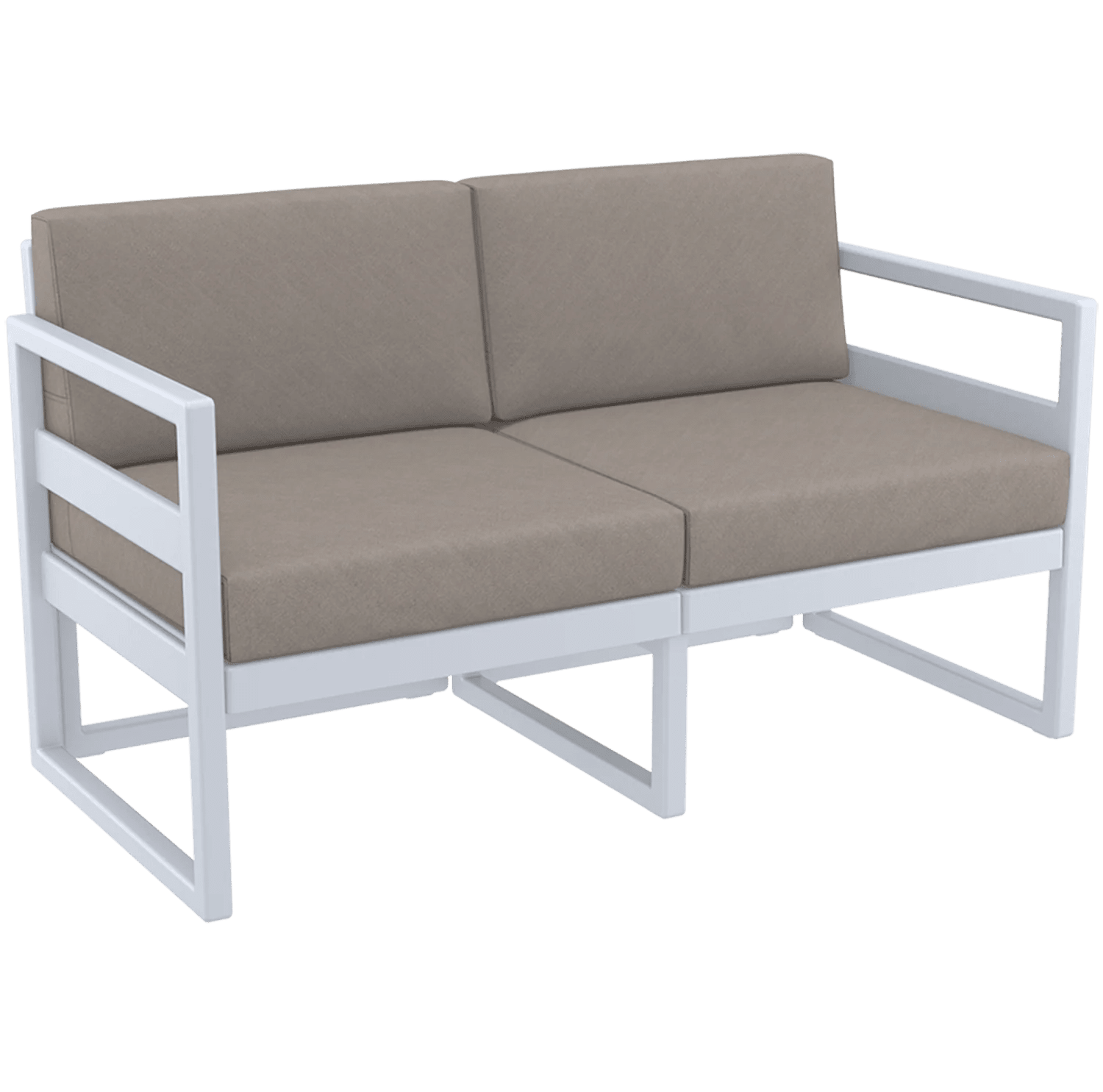 Siesta Mykonos Lounge Sofa Silver Grey Light Brown | Office Furniture Designs