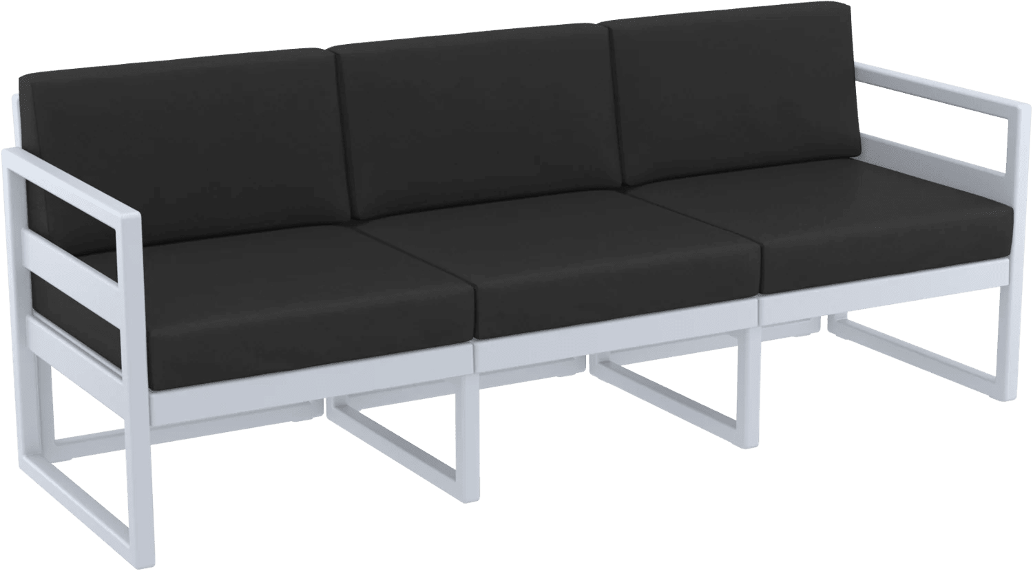 Siesta Mykonos Lounge Sofa XL Black Silver Grey | Office Furniture Designs