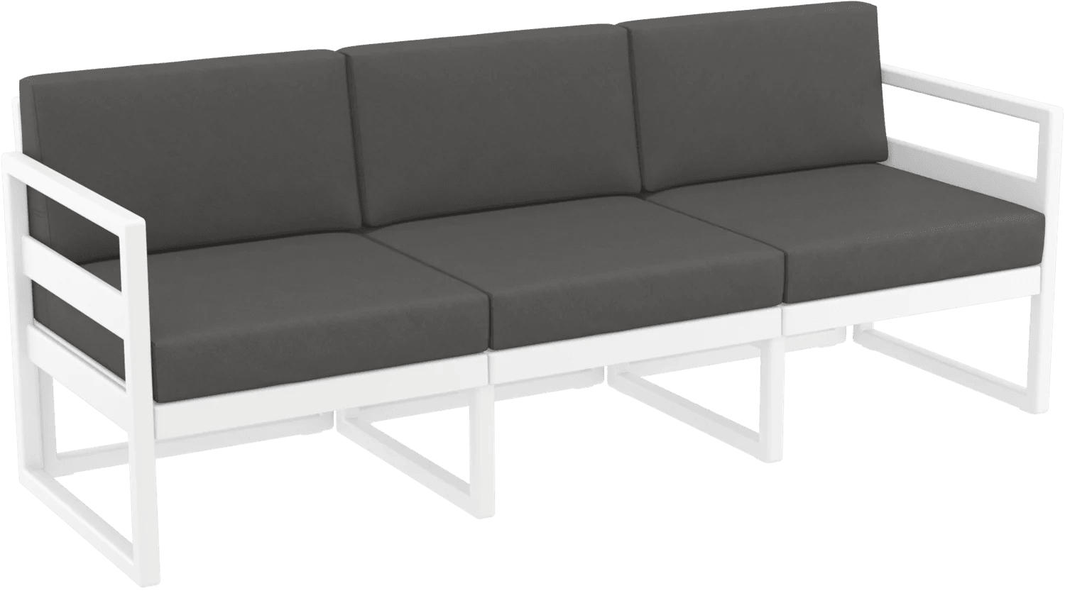 Siesta Mykonos Lounge Sofa XL Dark Grey White | Office Furniture Designs