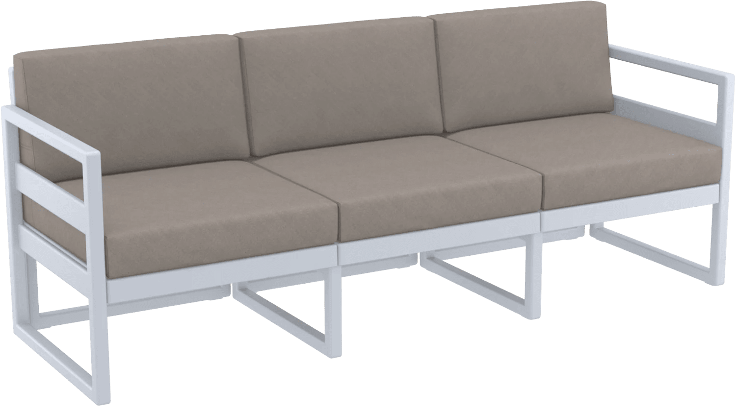 Siesta Mykonos Lounge Sofa XL Light Brown Silver Grey | Office Furniture Designs