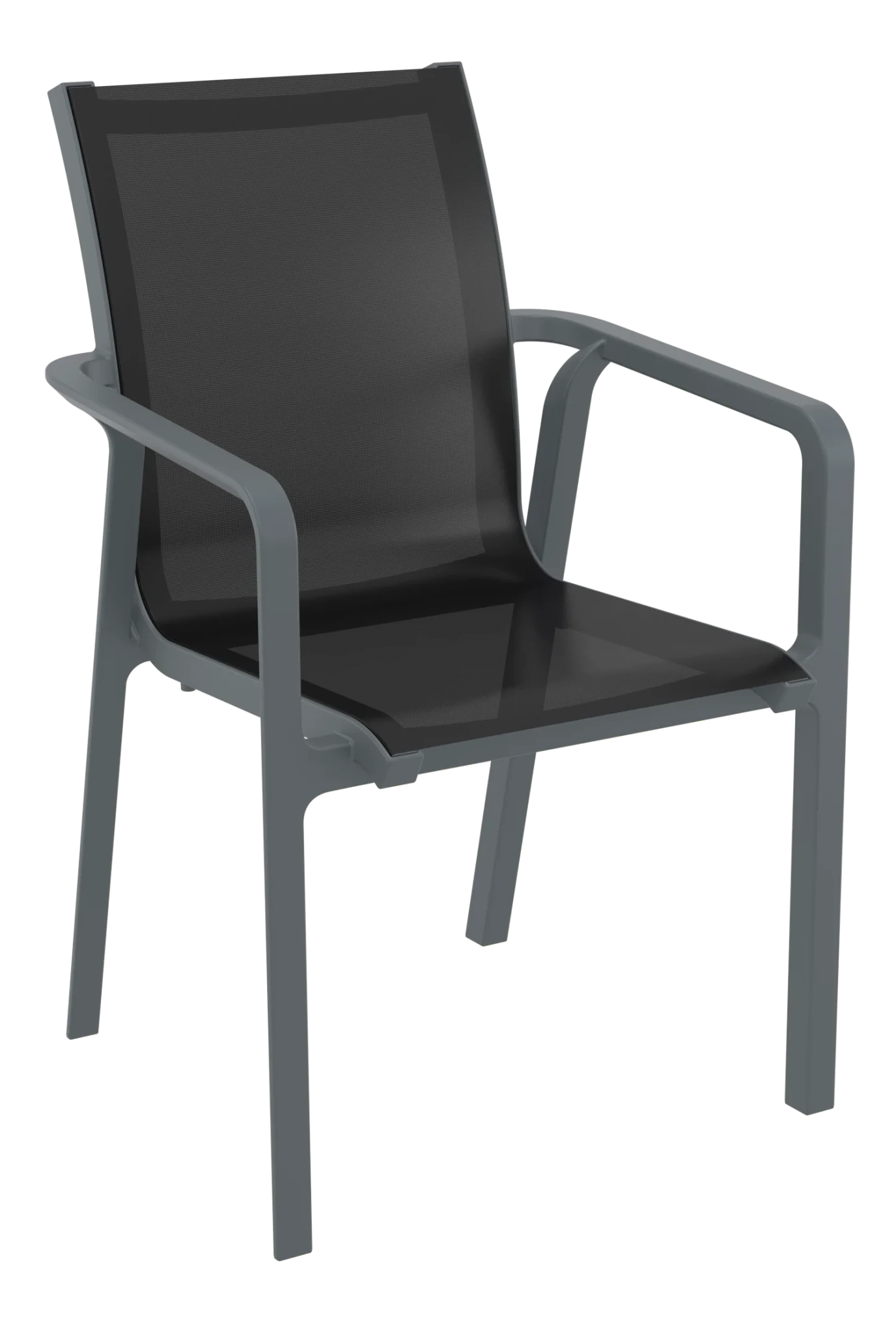 Siesta Pacific Arm Chair Anthracite & Black | Office Furniture Designs