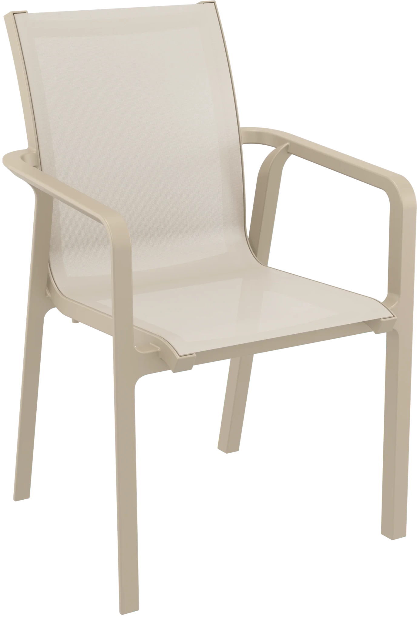 Siesta Pacific Arm Chair Taupe & Taupe | Office Furniture Designs