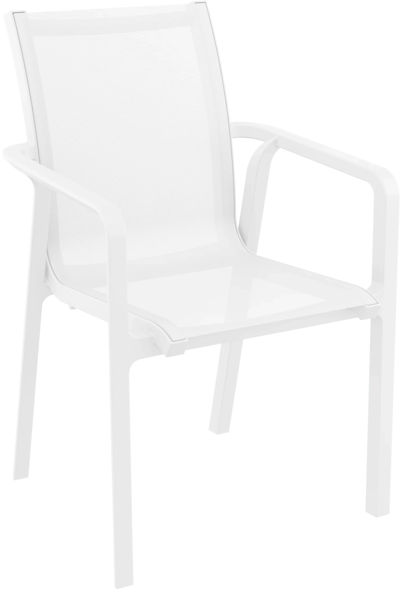 Siesta Pacific Arm Chair White & White | Office Furniture Designs