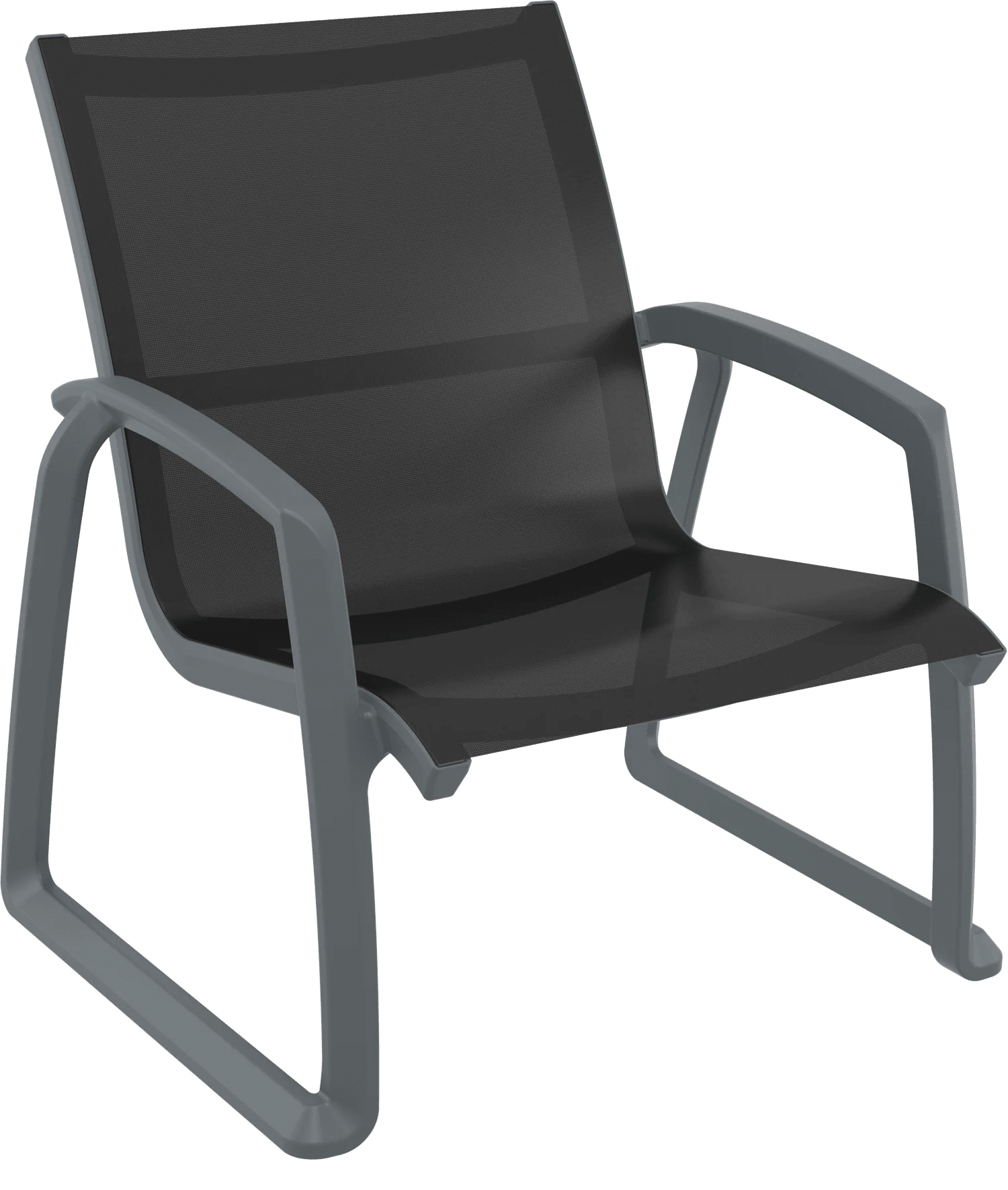 Siesta Pacific Lounge Armchair Anthracite & Black | Office Furniture Designs