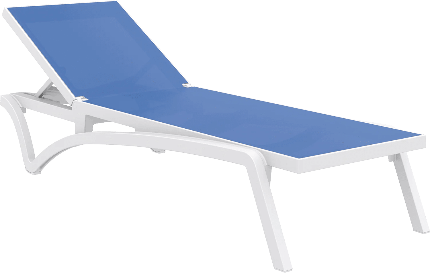 Siesta Pacific Sunlounger White & Blue | Office Furniture Designs