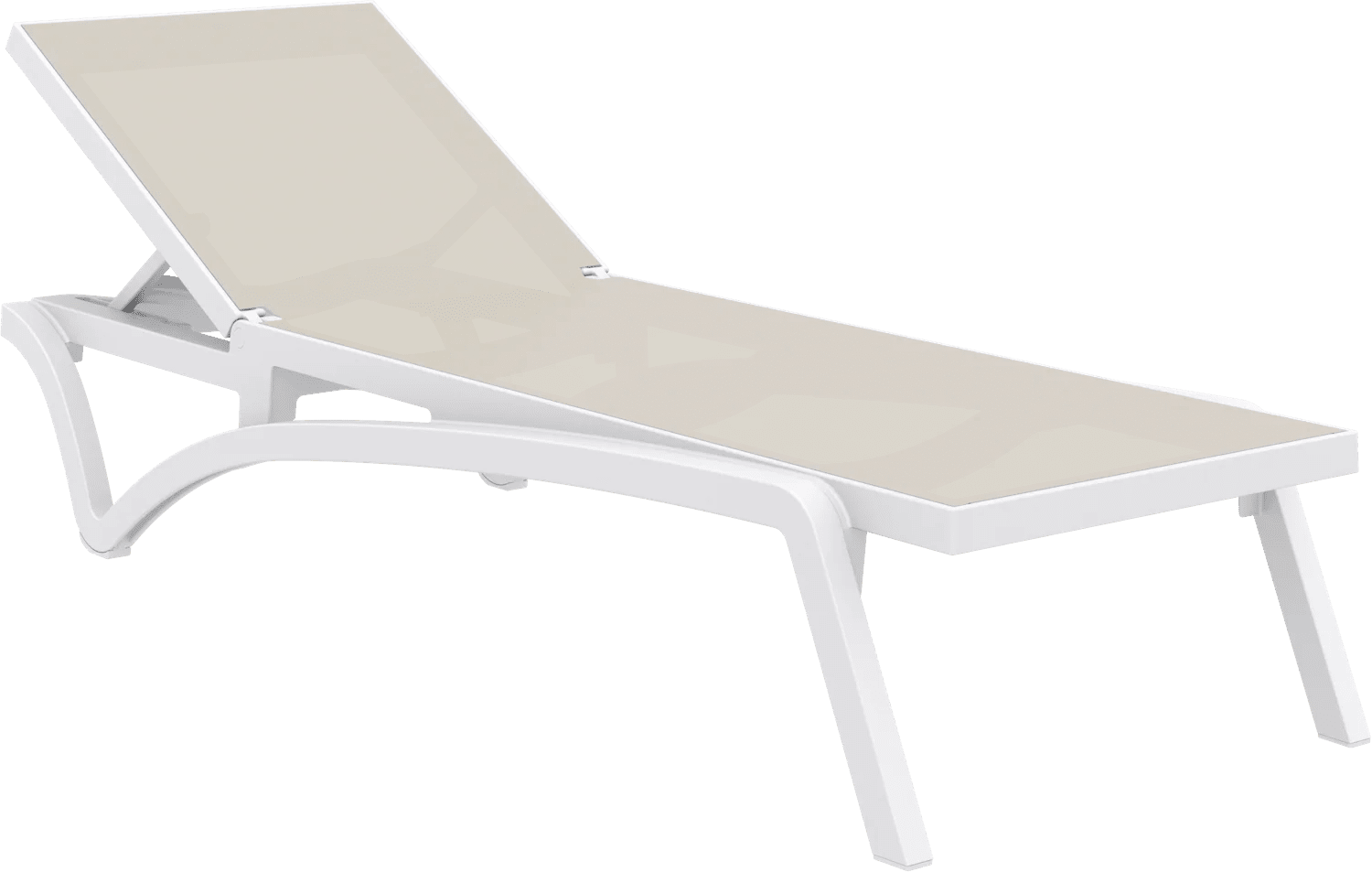 Siesta Pacific Sunlounger White & Taupe | Office Furniture Designs