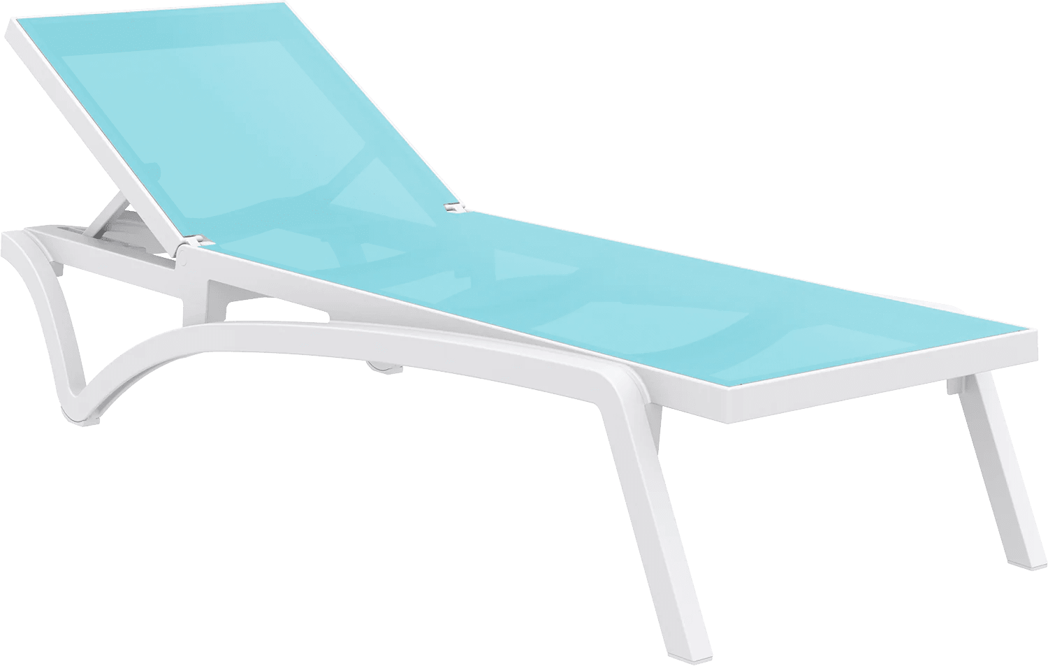 Siesta Pacific Sunlounger White & Turquoise | Office Furniture Designs