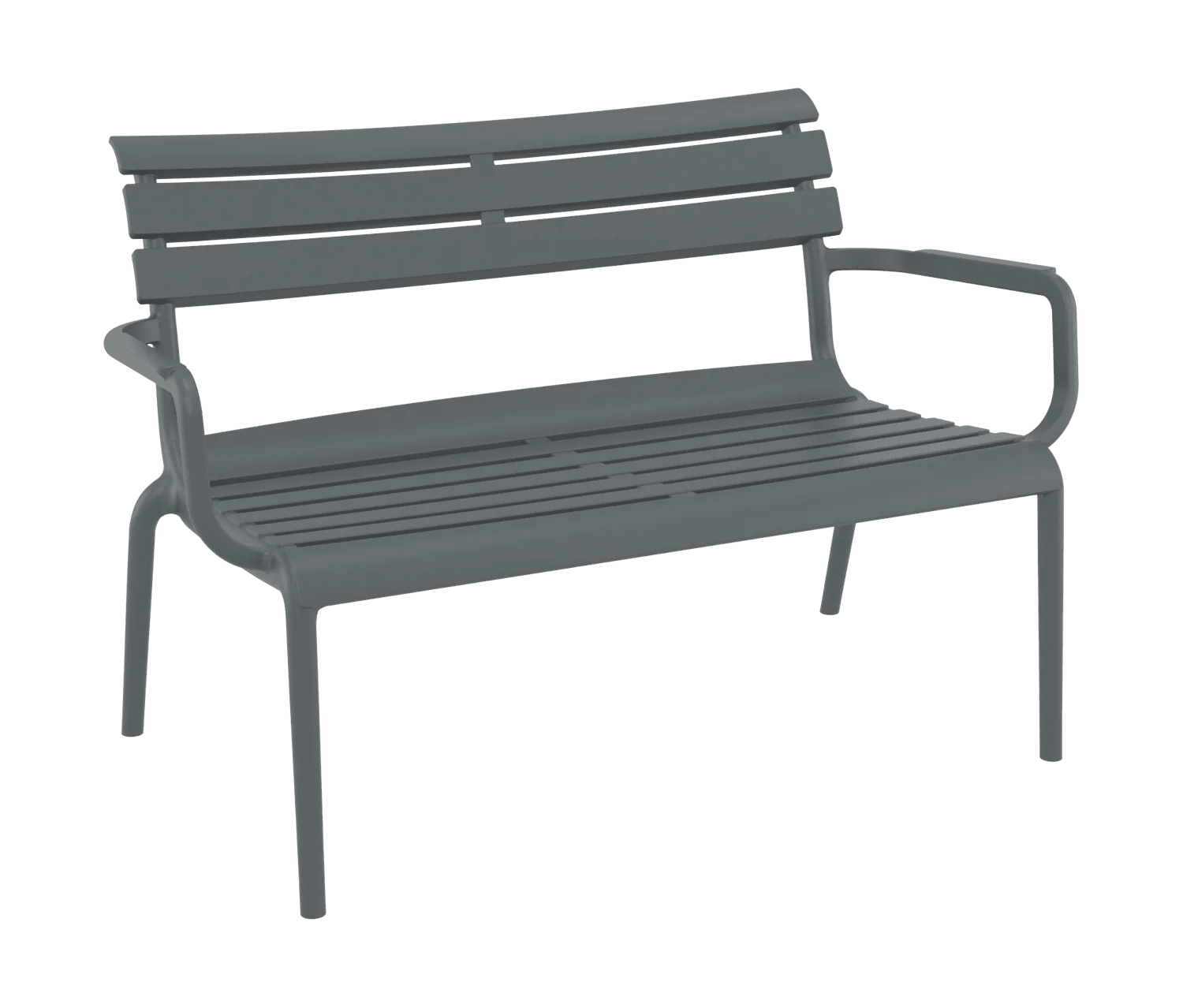Siesta Paris 2 Seat Bench Seat Anthracite | Office Furniture Designs