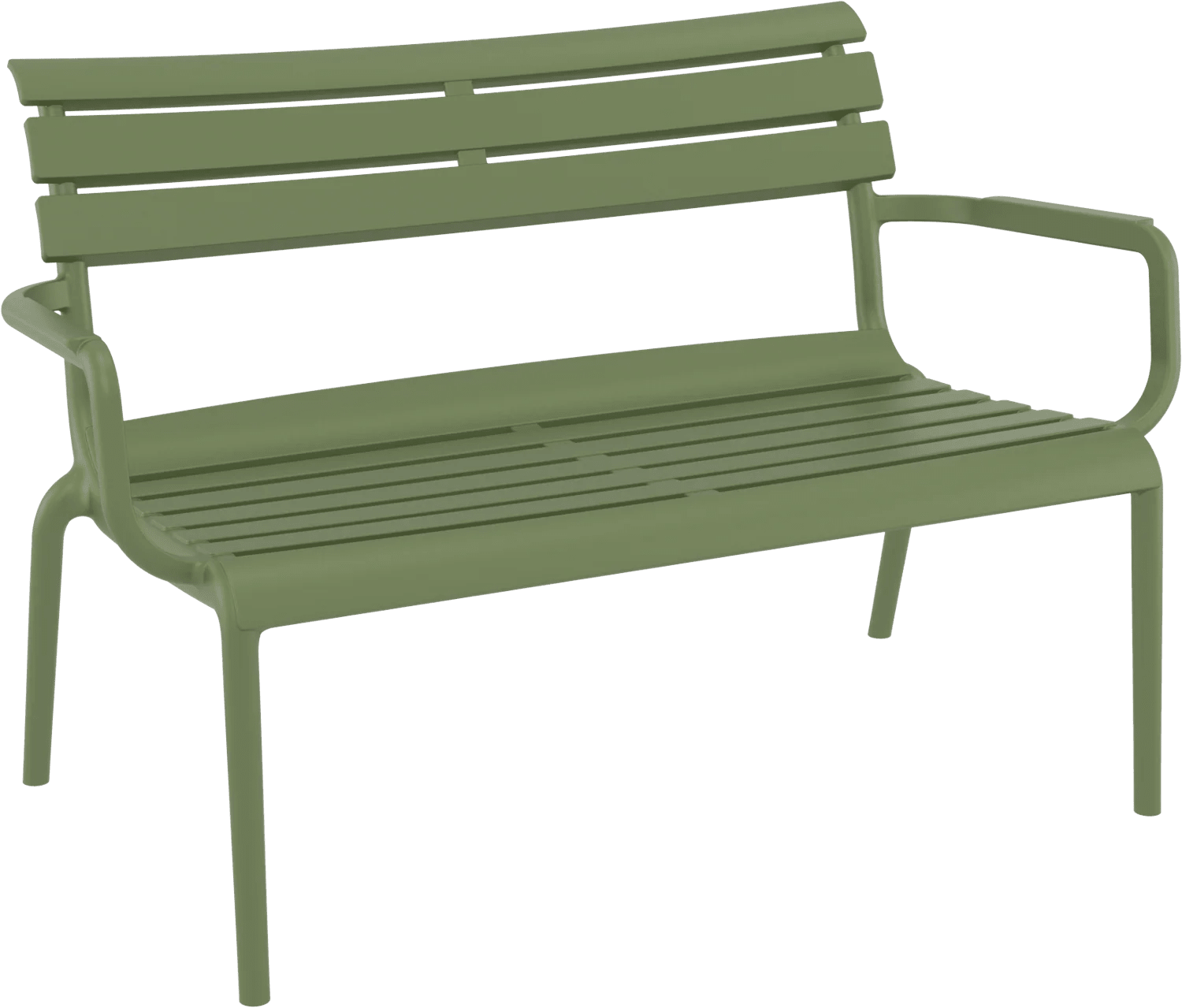 Siesta Paris 2 Seat Bench Seat Olive | Office Furniture Designs