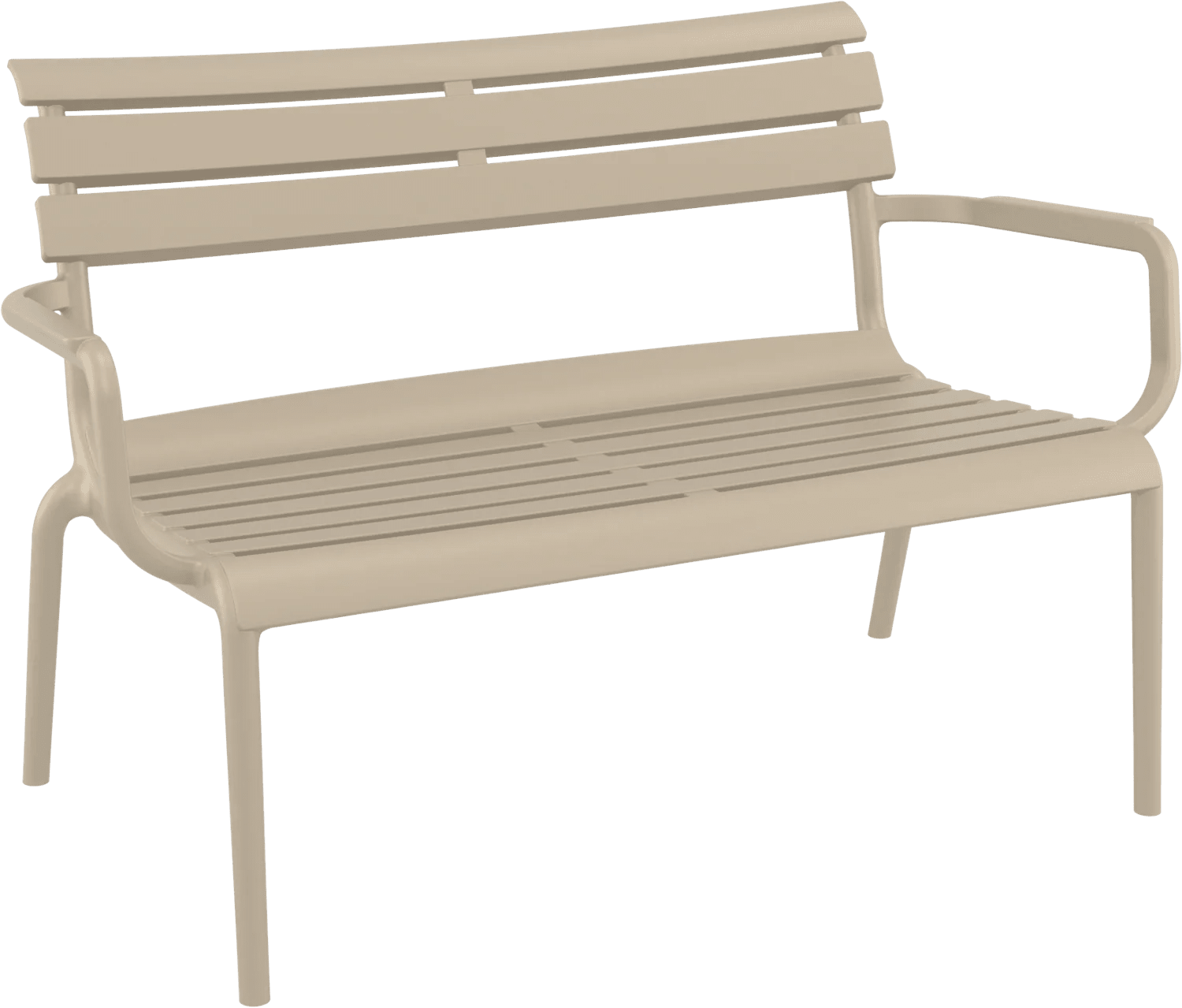 Siesta Paris 2 Seat Bench Seat Taupe | Office Furniture Designs