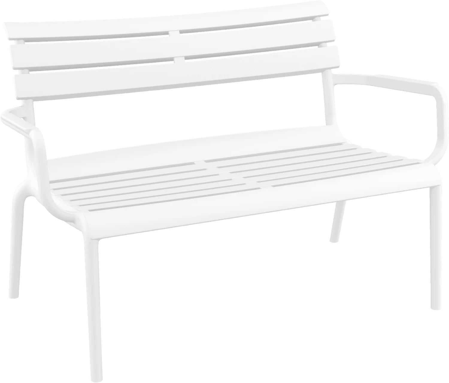 Siesta Paris 2 Seat Bench Seat White | Office Furniture Designs