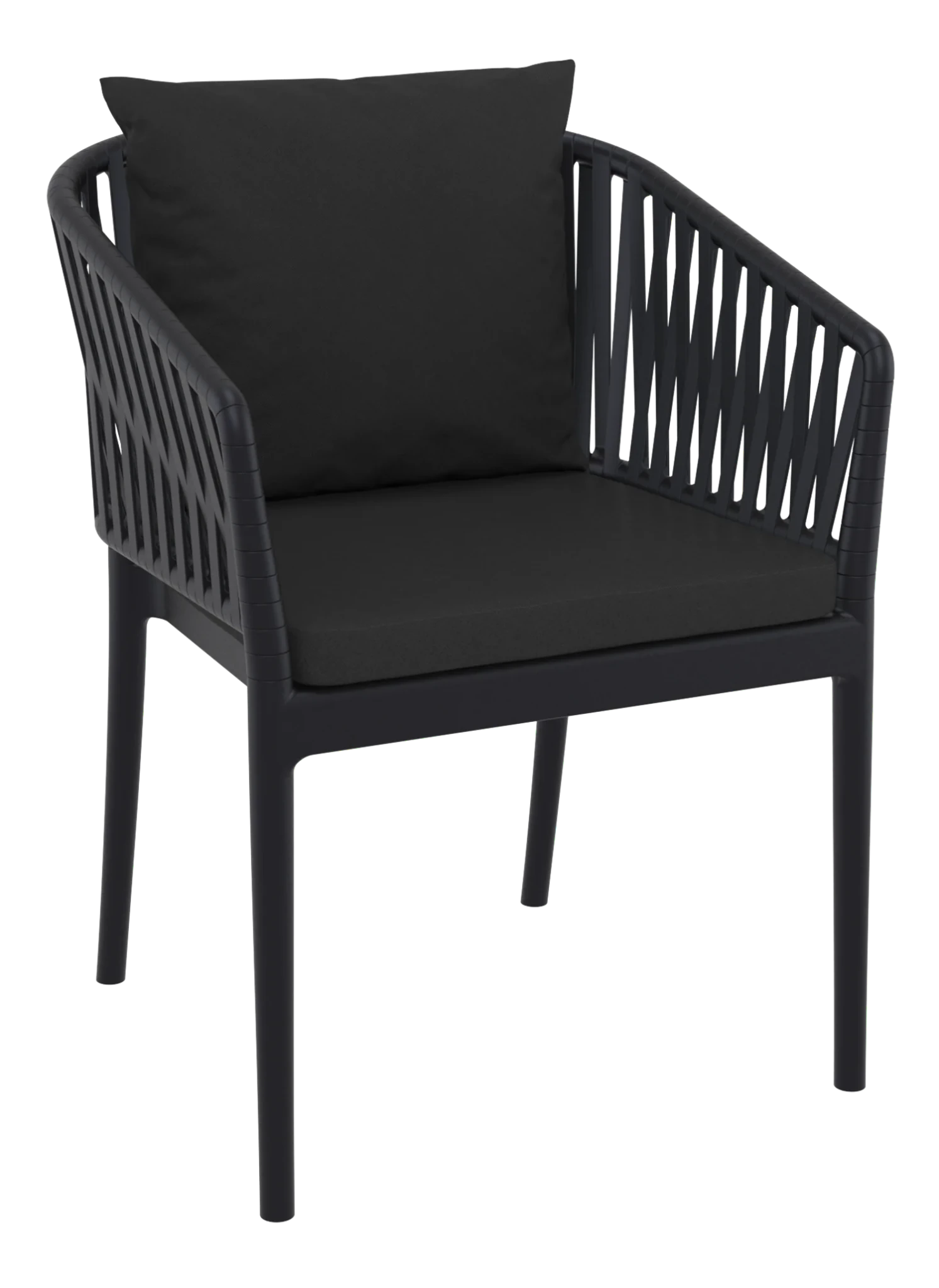 Siesta Portofino Armchair Black Black Cushions | Office Furniture Designs