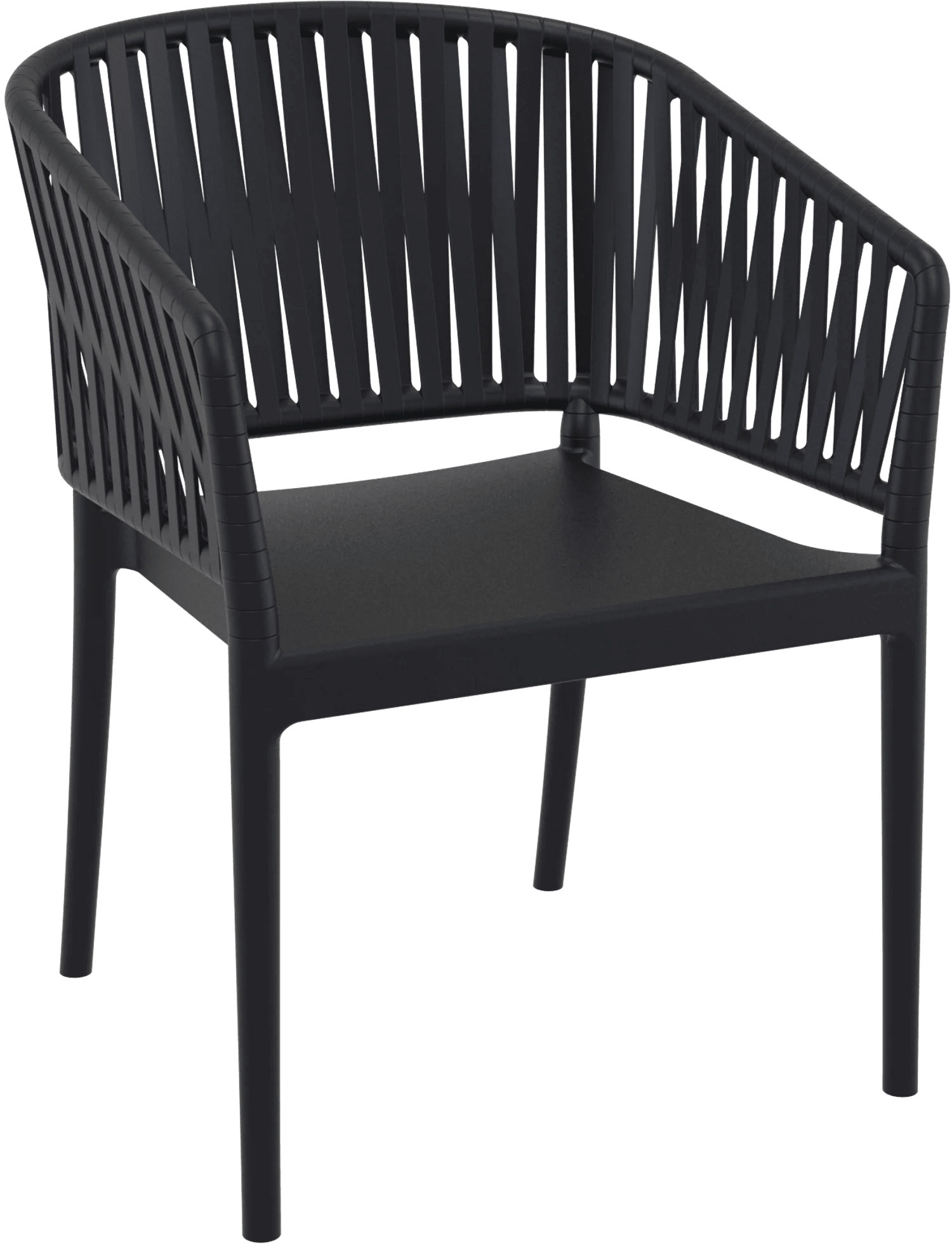 Siesta Portofino Armchair Black No Cushions | Office Furniture Designs