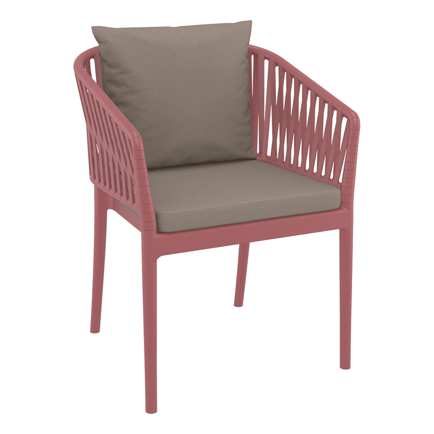 Siesta Portofino Armchair Marsala Light Brown Cushions | Office Furniture Designs
