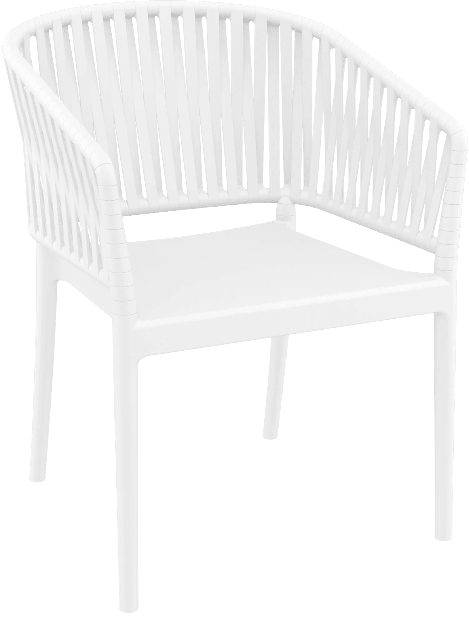 Siesta Portofino Armchair White No Cushions | Office Furniture Designs