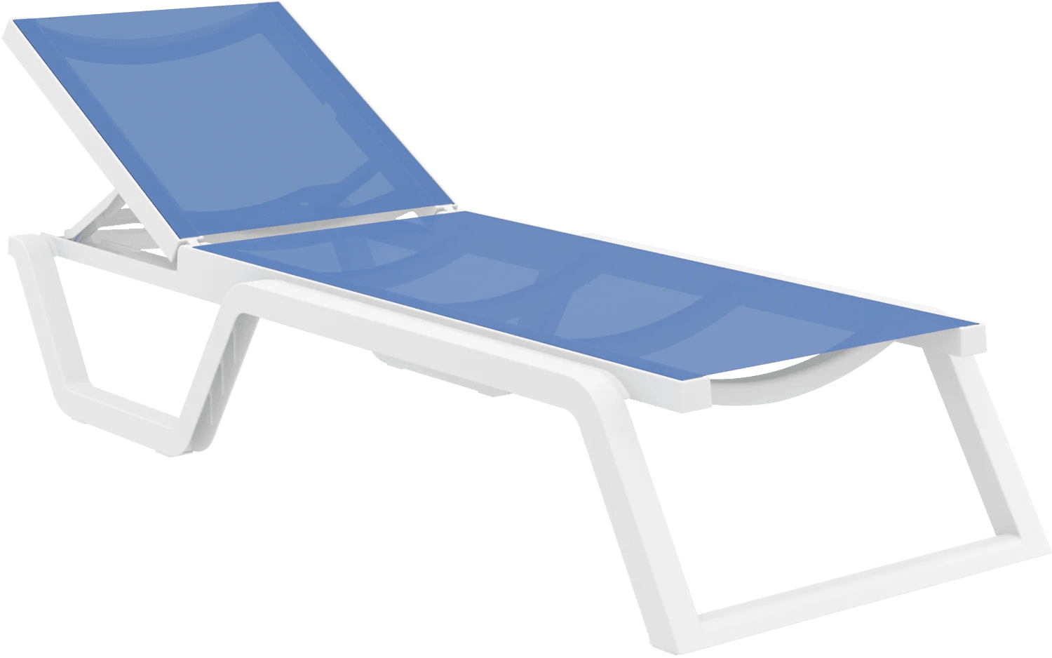 Siesta Rio Sun Lounger White & Blue | Office Furniture Designs