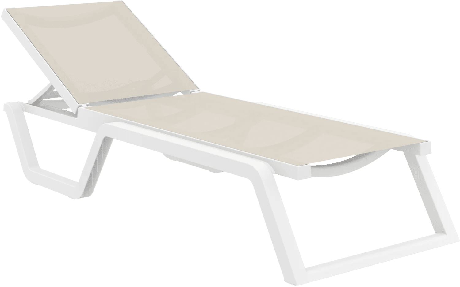 Siesta Rio Sun Lounger White & Taupe | Office Furniture Designs