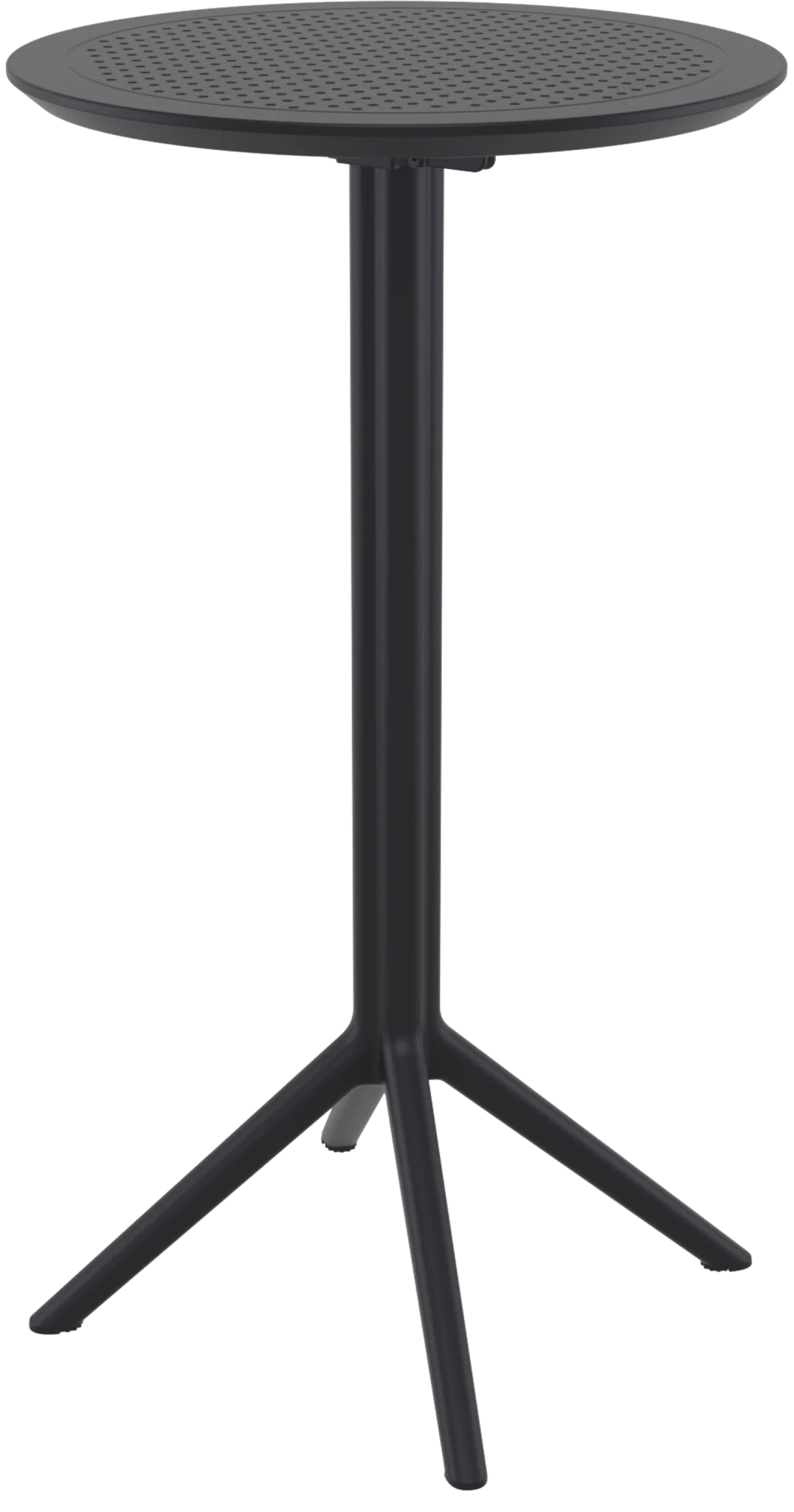 Siesta Sky Folding Bar Table 60 Round Black | Office Furniture Designs