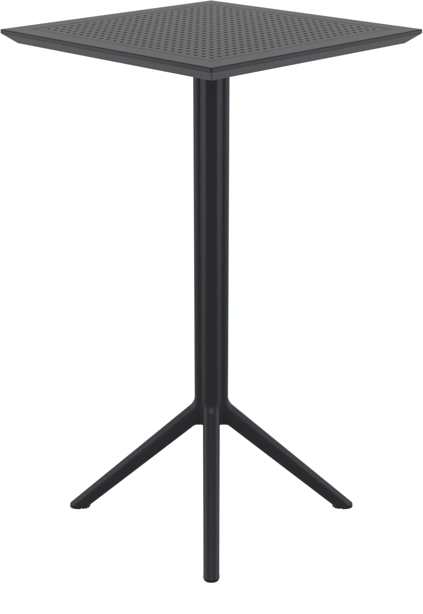 Siesta Sky Folding Bar Table 60 Square Black | Office Furniture Designs