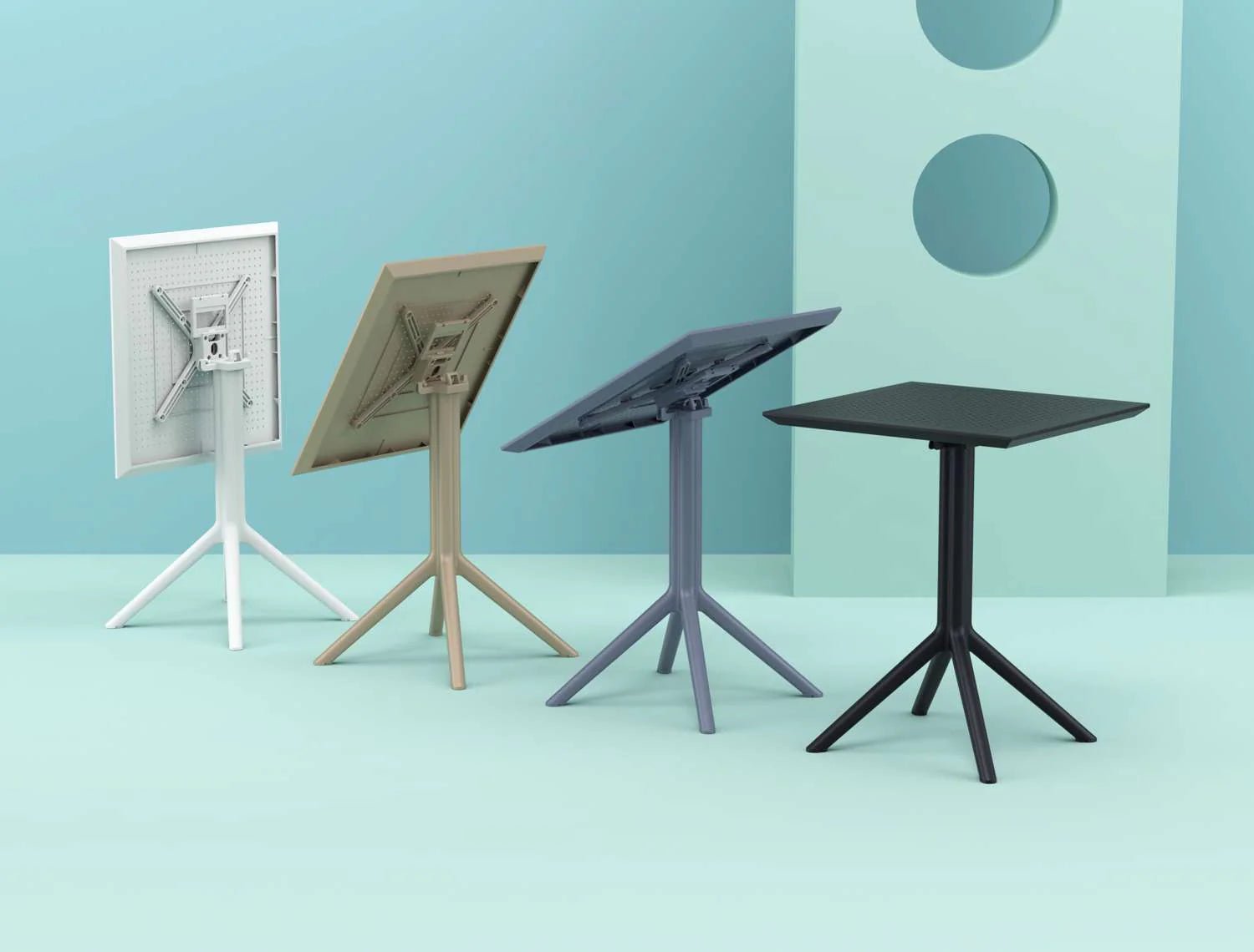Siesta Sky Folding Table 60 Square White | Office Furniture Designs