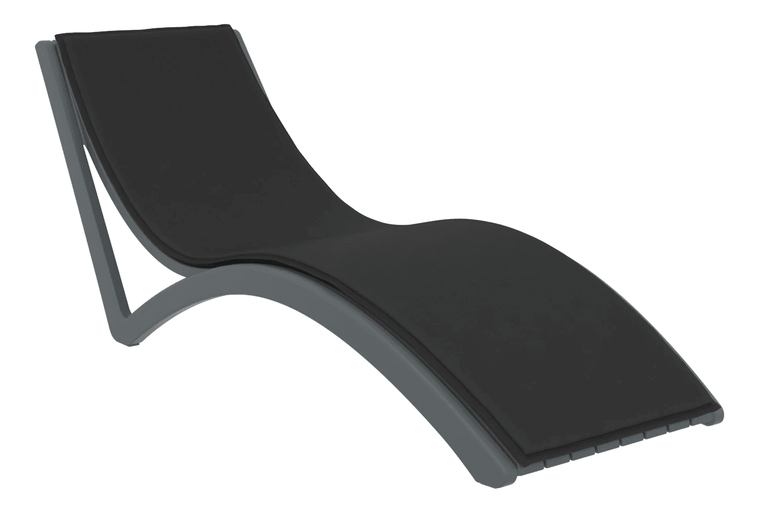 Siesta Slim Sunlounger Black Seat Cushion Anthracite | Office Furniture Designs