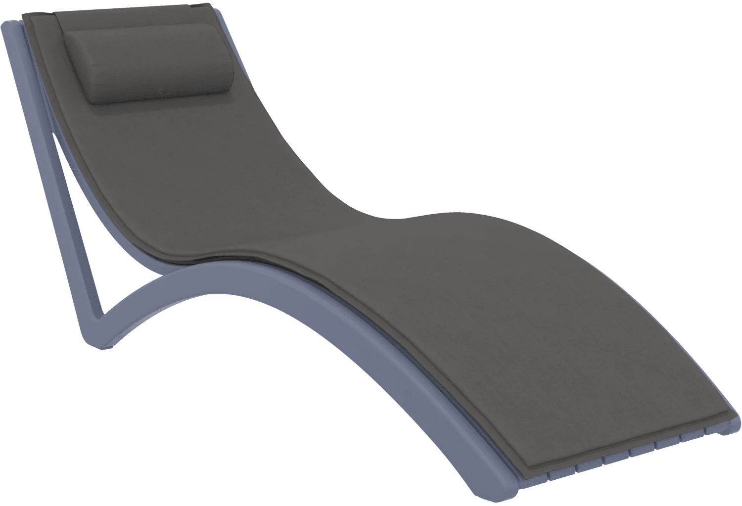 Siesta Slim Sunlounger Dark Grey Seat Cushion + Pillow Anthracite | Office Furniture Designs