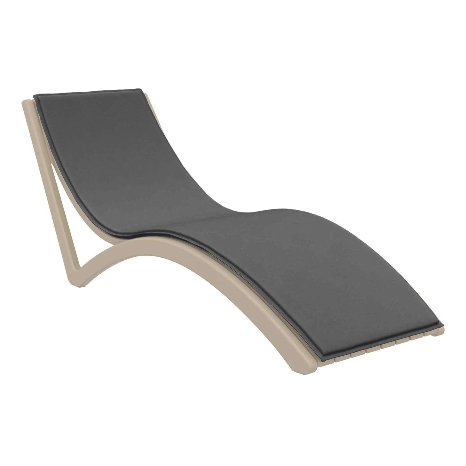 Siesta Slim Sunlounger Dark Grey Seat Cushion Taupe | Office Furniture Designs
