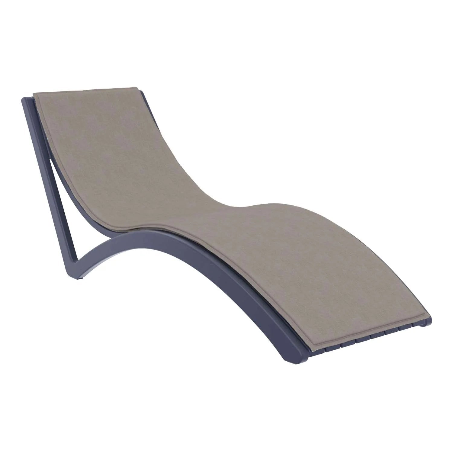 Siesta Slim Sunlounger Light Brown Seat Cushion Anthracite | Office Furniture Designs