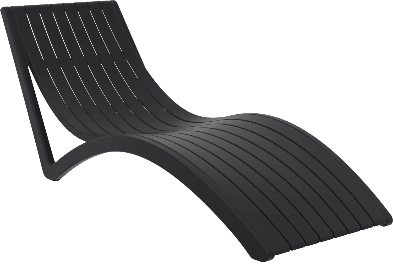 Siesta Slim Sunlounger No Cushion Black | Office Furniture Designs