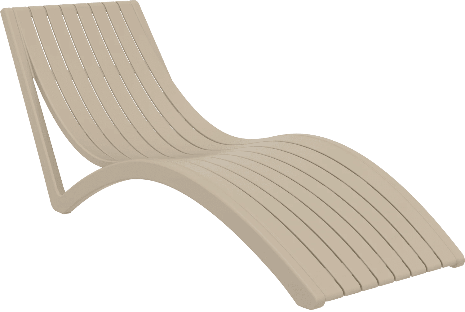 Siesta Slim Sunlounger No Cushion Taupe | Office Furniture Designs