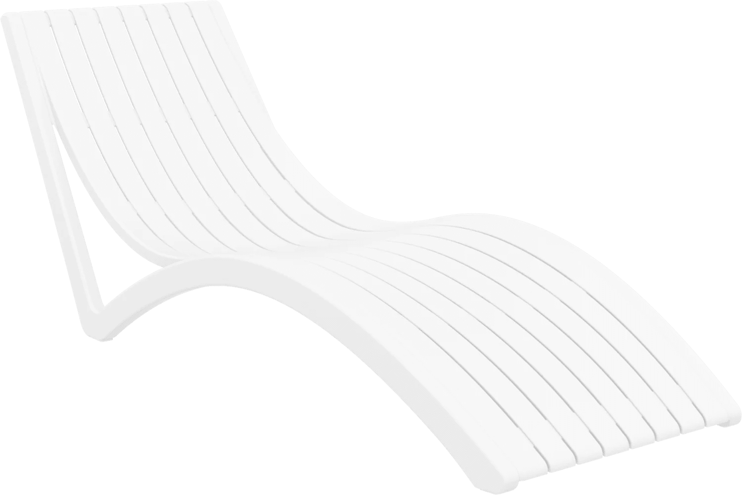 Siesta Slim Sunlounger No Cushion White | Office Furniture Designs