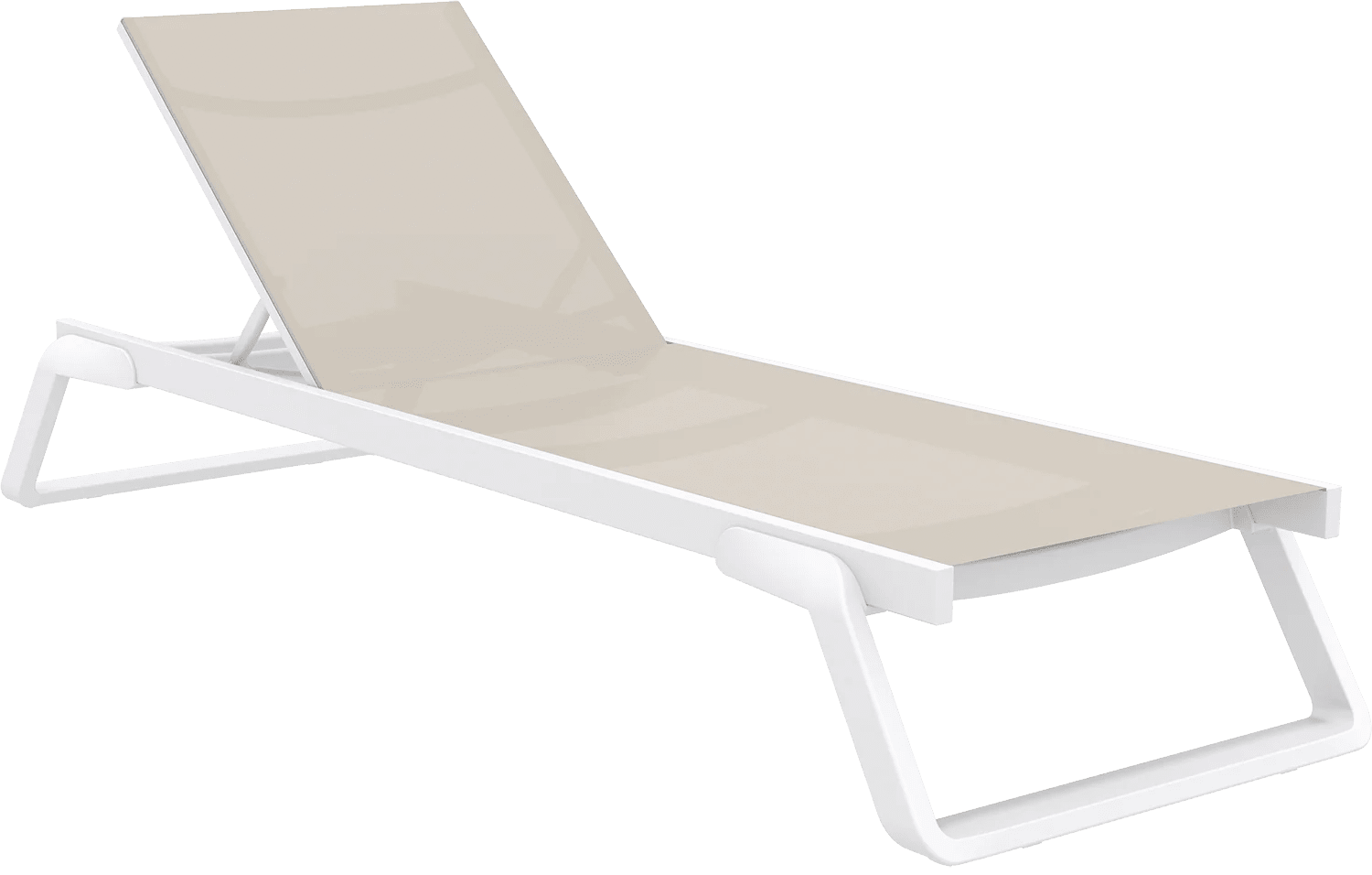 Siesta Tropic Sunlounger White & Taupe | Office Furniture Designs