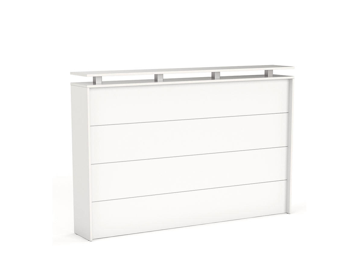 Small Reception Counter Australia | Axis White Reception Desk with GECA Certification | Office Furniture Designs