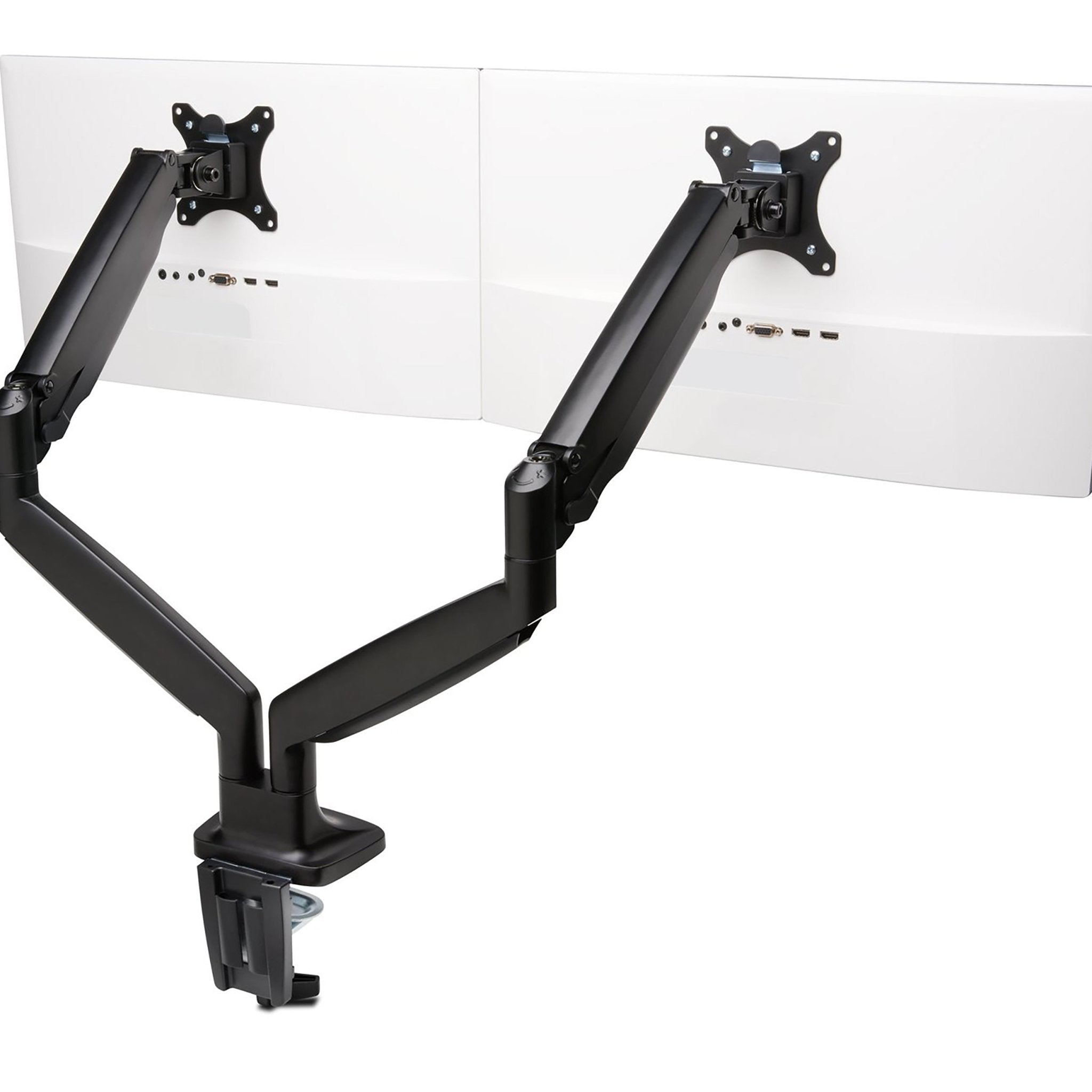 SmartFit One Touch Monitor Arm Dual Black | Office Furniture Designs