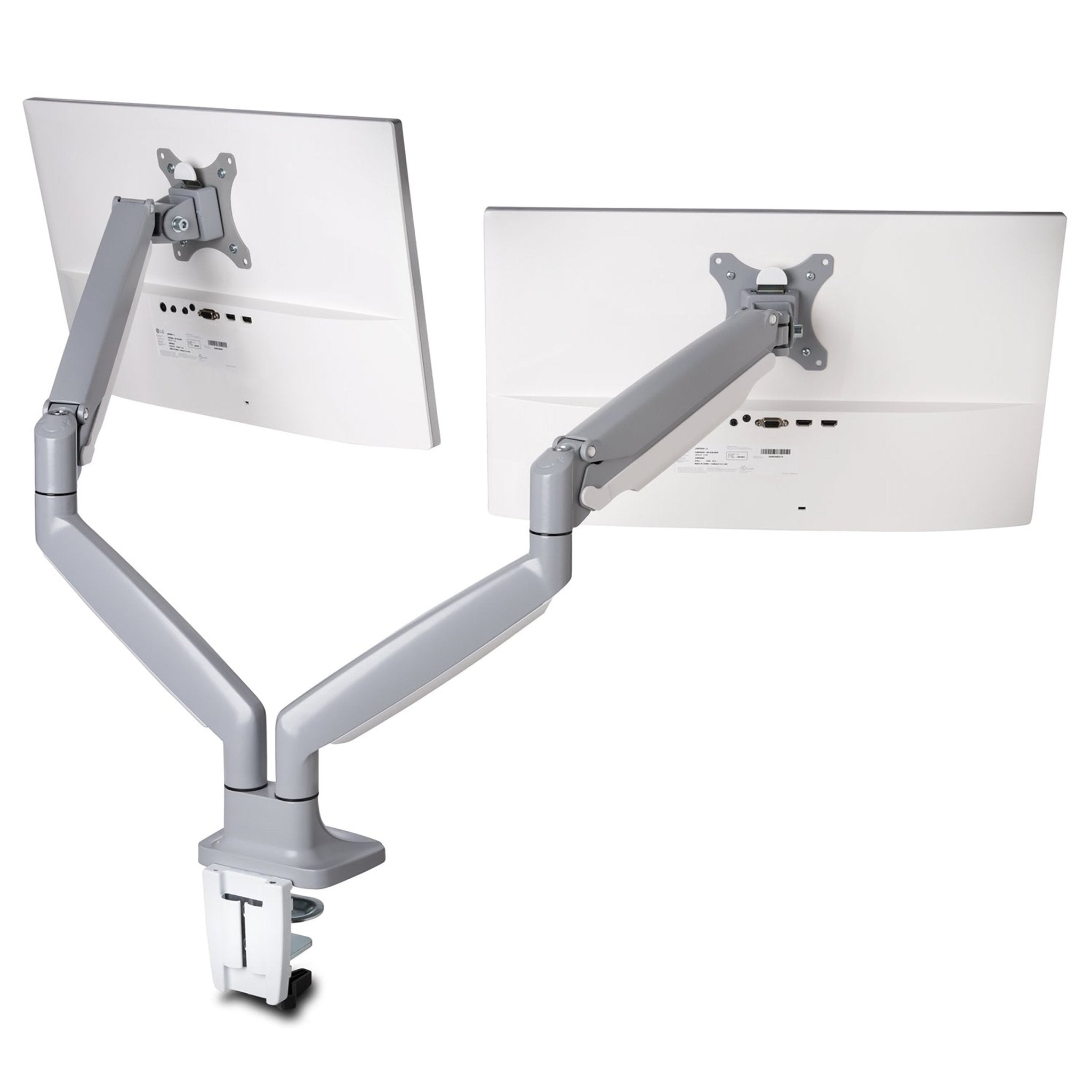 SmartFit One Touch Monitor Arm Dual Grey | Office Furniture Designs