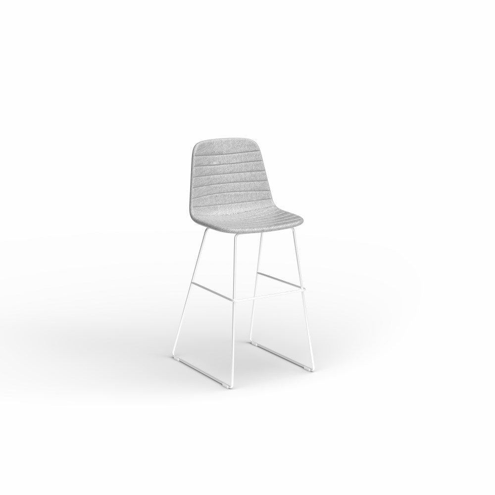 Sofia Barstool Fabric Grey & White | Office Furniture Designs