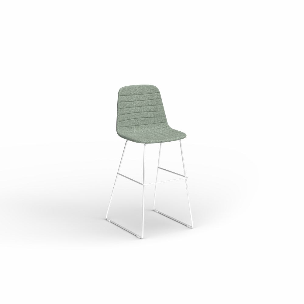 Sofia Barstool Fabric Leaf & White | Office Furniture Designs
