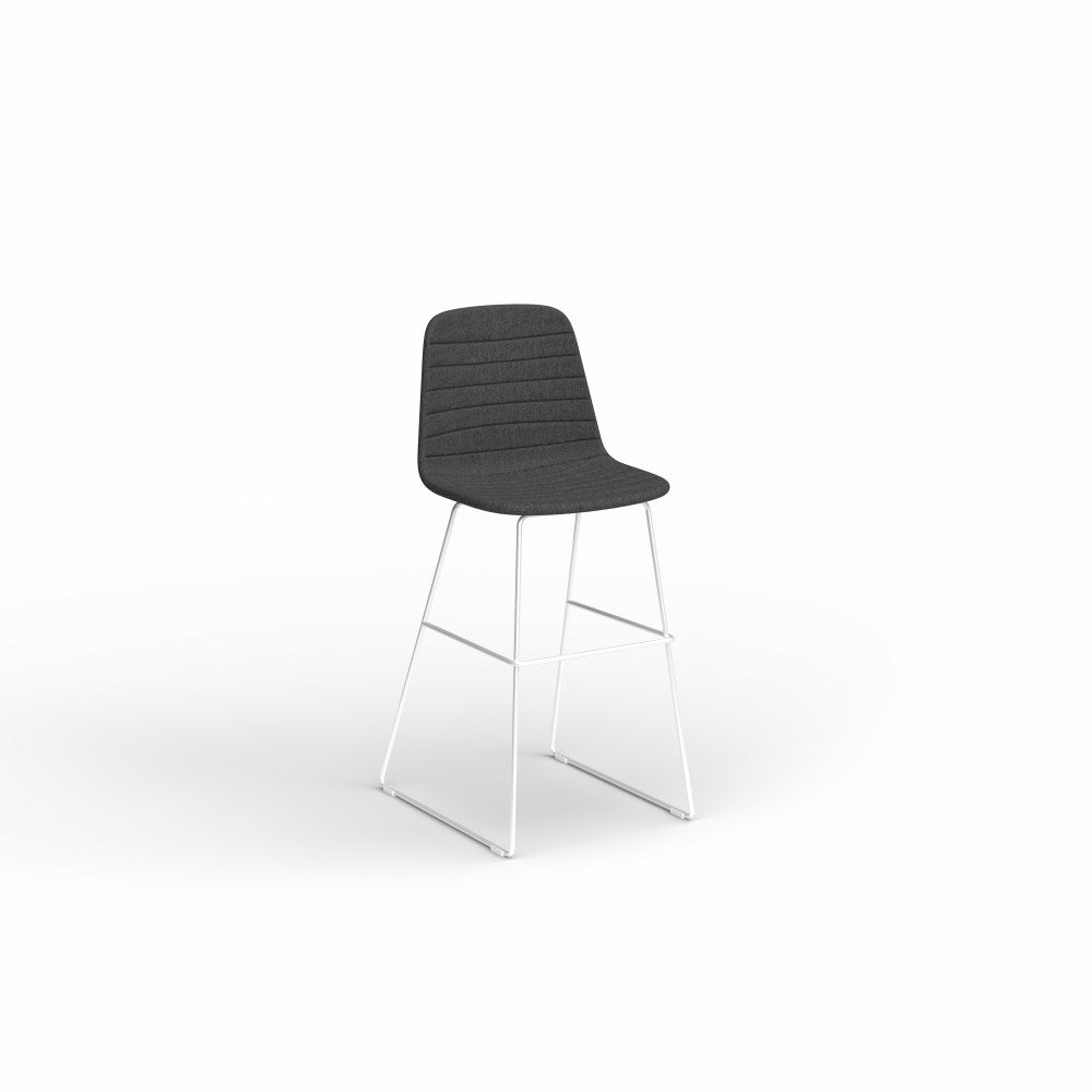 Sofia Barstool Fabric White & Pewter | Office Furniture Designs