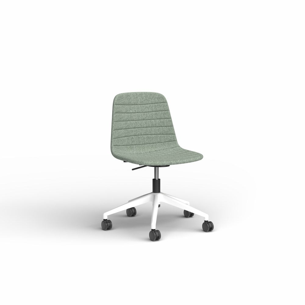 Sofia Office Chair Fabric Lift With Tilt Green & White - Office Furniture Designs