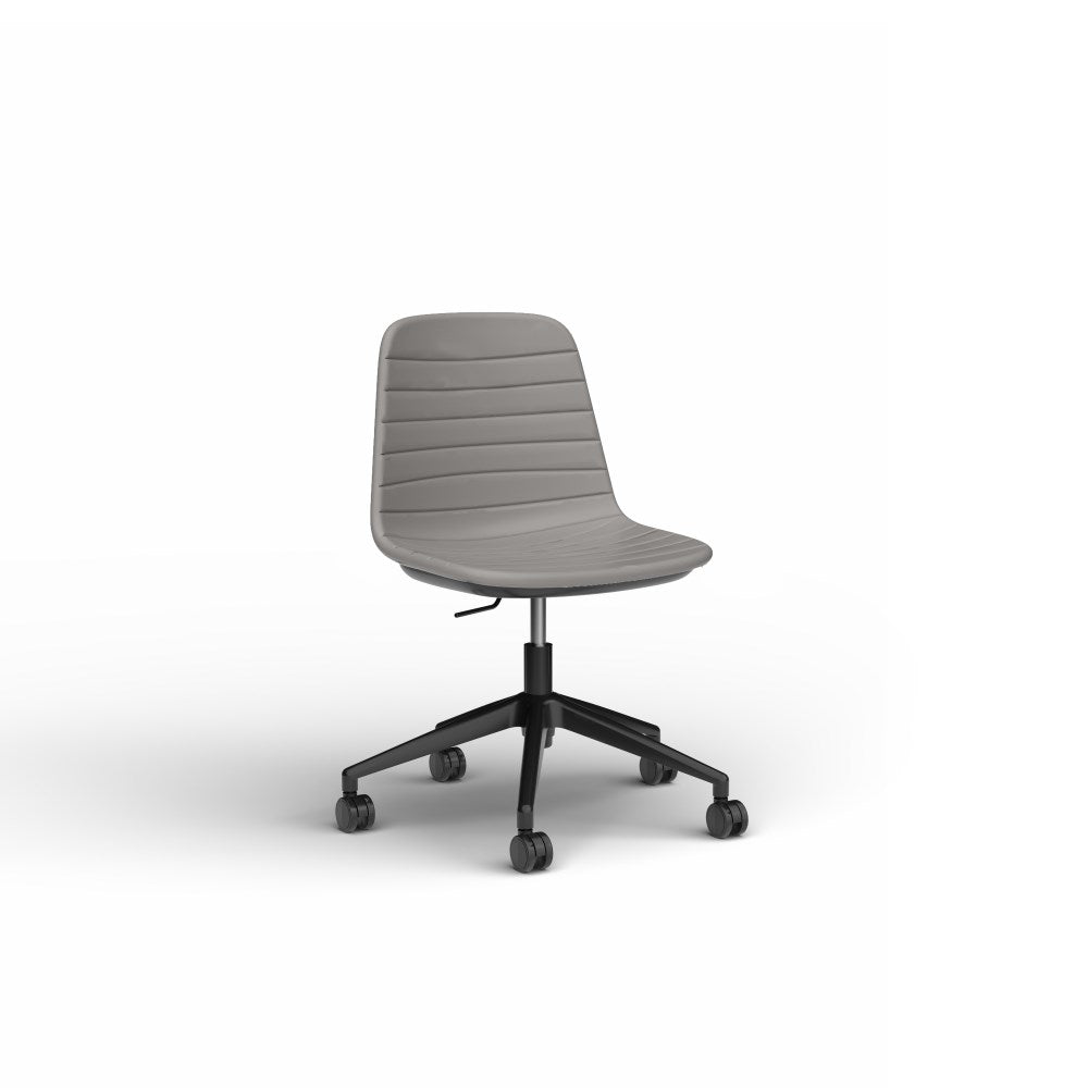 Sofia Office Chair PU Leather Lift Black & Grey - Office Furniture Designs