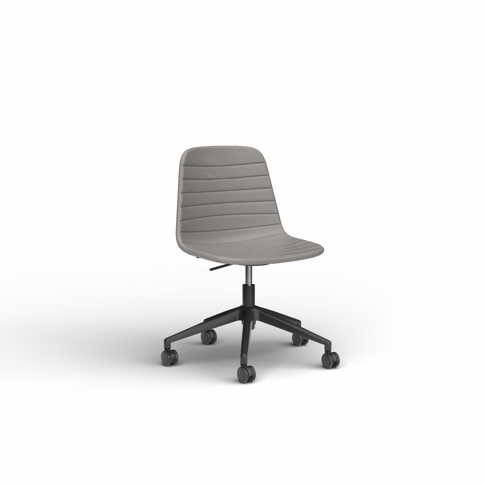 Sofia Office Chair PU Leather Lift With Tilt Black & Grey - Office Furniture Designs