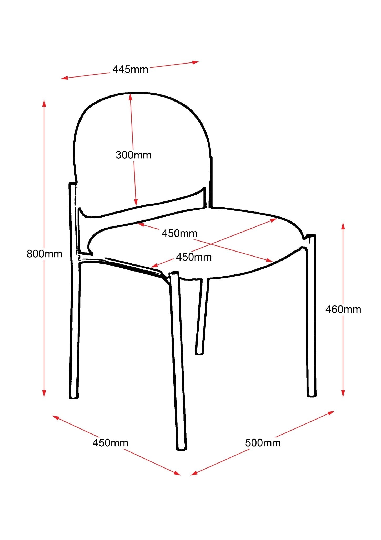 Stacking Chair PU With Arms | Office Furniture Designs